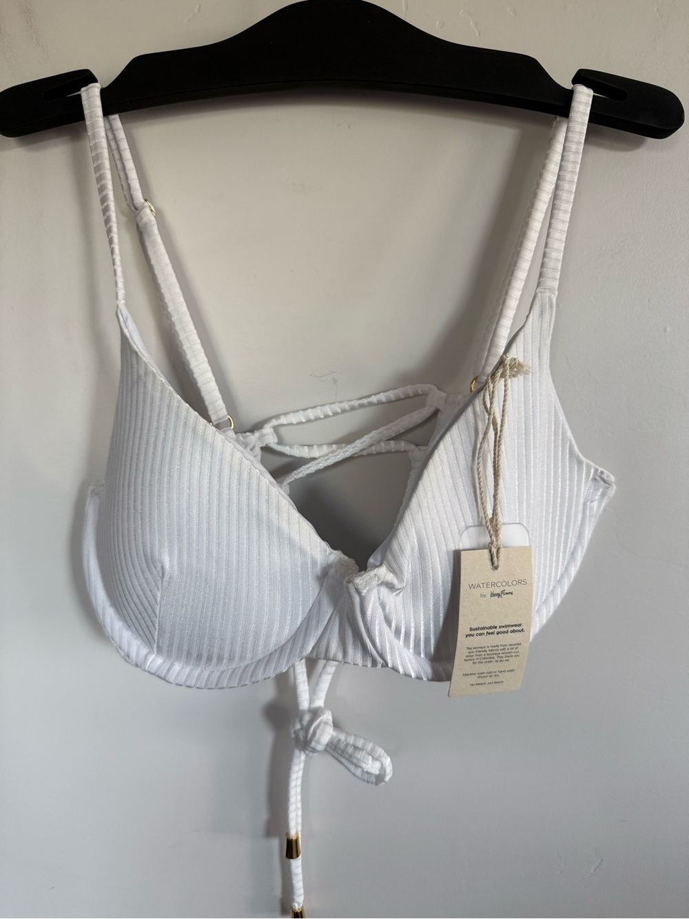 NWT Kenny Flowers Santorini Soft Eco-Luxe Underwire Bikini Top Size Large